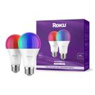 Lâmpada Roku A19, cor regulável, pacote com 2 unidades, WiFi Smart