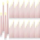 Lâmpada Rossesay Flameless LED Caper Velas 22-33 cm 48 unidades de rosa empoeirado