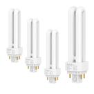 Lâmpada SLEEKLIGHTING T4 de tubo duplo CFL 26W 4200K 1500lm, pacote com 4