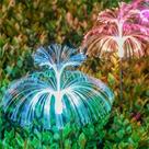 Lâmpada Solar Colorida Em Forma De Água-Viva Com Fibra Óptica Para Decoração De Jardim E Pátio