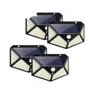 Lâmpada Solar De Parede Para Exterior À Prova d'Água Com Sensor De Movimento 100 LED 4 Lados Luz
