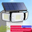 Lâmpada Solar Externa Potente De 6000mAh Com 3 Modos E Sensor De Movimento, Luz Brilhante Para