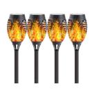 Lâmpada solar Garden Torch 12 LED Flame com bateria de 800mAh