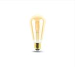 Lampada st64 filamento led retro ambar 4w 2500k autovolt e27