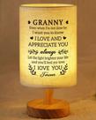 Lâmpada SUEHHYY Granny Gift Fabric Luminária de mesa de cabeceira