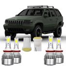 Lampada Super Led 6000k Alta Baixa Milha Jeep Grand Cherokee