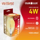 Lampada superled vintage 4w multi-tensão co: 05645 -ourolux