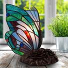 Lâmpada Tiffany Style Butterfly Stained Glass Lâmpada LED 4W