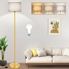 Lâmpada TOBUSA Candeeiro de chão dourado de 165 cm Lâmpada LED de 3 cores