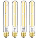 Lâmpada tubular LED HOMOSUM T10 6W 600LM 2700K E26, pacote com 4