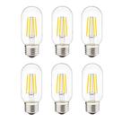 Lâmpada tubular LED LiveMax 4W Daylight 4000K E26 Clear, pacote com 6