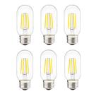 Lâmpada tubular LED LiveMax T45 4W Daylight White 5000K E26, pacote com 6