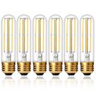 Lâmpada tubular LED YFXRLIGHT regulável T10 Edison 6W 4000K, pacote com 6