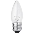 Lâmpada Vela 40w Rosca E-27 Incandescente Clara Abajur 127v