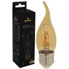 Lâmpada Vela Bico Torto Filamento Led 4W E27 Ambar Retrô