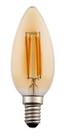 LÂMPADA VELA FILAMENTO ÂMBAR C35 - 2.400k - 4W - E14 - BIVOLT