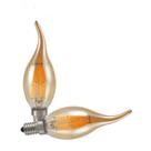 Lampada Vela Filamento De Led Ambar Retro Bocal E14 220V