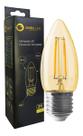 Lâmpada Vela Filamento Led 2W E27 Bivolt Âmbar Retrô