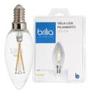 Lâmpada Vela Filamento Led Lisa 2W E14 127V Quente