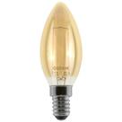 Lâmpada Vela LED Âmbar Filamento 2W E14 2500K Luz Amarela 220V Vintage 1906 Osram