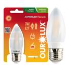 Lâmpada Vela Led Fosca 3w Bivolt E27 Branco Frio Lâmpada Vela Led Fosca 3w Bivolt E27 Branco Frio