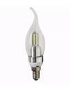 Lampada vela super led 4w e-14 6500k transparente bico curvo - Paris Luz