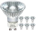 Lâmpada Vinaco GU10 MR16 halógena 25W 2800K branca quente, pacote com 6