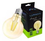 Lâmpada vintage globo g80 led filamento 4w 2400k - lumanti