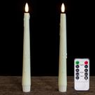 Lâmpada Yongmao Flameless LED 9,6" Wax Taper Caper Set 2