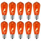 Lâmpadas Abeja Christmas Orange Flicker Flame ST40, pacote com 10