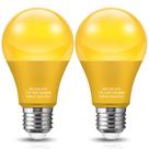 Lâmpadas Bug DoresShop Yellow A19 9W (equivalente a 60W), pacote com 2