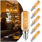 Lâmpadas Chandelier AMDTU E12 4W 2000K LED reguláveis, pacote com 6