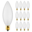 Lâmpadas de candelabro fosco KOR 25W Base de candelabro fosco E12 120V (pacote com 12)