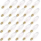 Lâmpadas de candelabro Jasneniebo C26 Torpedo 7W E12, pacote com 25 unidades transparentes Lâmpadas de candelabro Jasneniebo C26 Torpedo 7W E12, pacote com 25 unidades transparentes