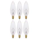 Lâmpadas de candelabro KOR Clear European Base E14 25W 120V (pacote 6)
