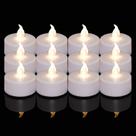 Lâmpadas de chá LED Tapovaly, pacote com 100 unidades, branco quente, 3,5 x 3,5 cm