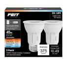 Lâmpadas de inundação LED Feit Electric PAR16 de 4,1 W reguláveis, pacote com 2