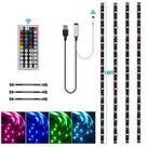 Lâmpadas de LED HOUHUI USB RGB 5050 0,5 m x 4 com controle remoto