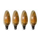 Lampadas de Led Kit 4 Multi Filamento Bivolt 30W Iluminação Retro Vintage