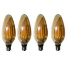 Lampadas de Led Kit 4 Multi Filamento Bivolt 30W Iluminação Retro Vintage