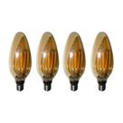 Lampadas de Led Kit 4 Multi Filamento Iluminação Bivolt 30W Retro Vintage