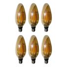 Lampadas de Led Kit 6 Multi Filamento Bivolt 30W Iluminação Retro Vintage
