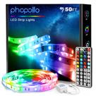 Lâmpadas de LED phopollo 50m 5050 com controle remoto