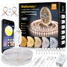 Lâmpadas de LED Wefomey, 100 pés, reguláveis em 24 V com controle remoto e aplicativo