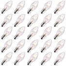 Lâmpadas de reposição de Natal Abeja C7/E12 Clear 5W, pacote com 25