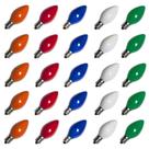 Lâmpadas de reposição de Natal Abeja C7 Multicolor 5W, pacote com 25