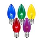 Lâmpadas de reposição Novelty Lights Incandescent C9 7W, pacote com 25 Lâmpadas de reposição Novelty Lights Incandescent C9 7W, pacote com 25