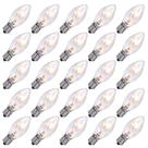 Lâmpadas de reposição SUNSGNE C7 Clear Christmas Light, pacote com 25