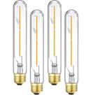 Lâmpadas de tubo LED Leools Vintage T9 4W 400lm E26 2700K 4pk
