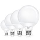 Lâmpadas de vaidade EvaStary 6W LED Globe 5000K 500LM E26 4Pk